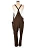 Hem & Thread Solid Brown Green Jumpsuit Size L - photo 2