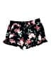 Torrid 100% Polyester Floral Black Shorts Size 1X Plus (1) - photo 1