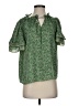Max Studio Floral Green Short Sleeve Blouse Size S - photo 1