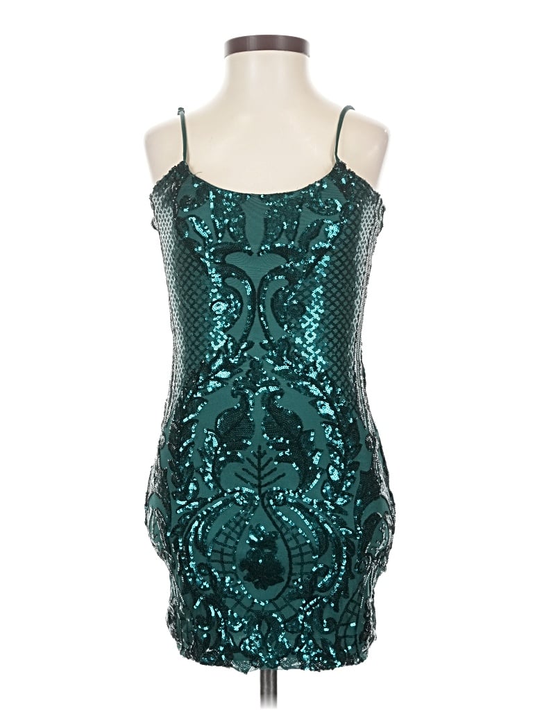 Pre-owned Lucy In The Sky Cocktail Dress In Teal