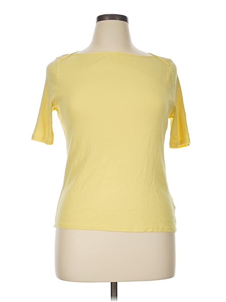 Pre-owned Talbots Short Sleeve T-shirt In Yellow