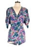 Lulus 100% Rayon Tropical Teal Short Sleeve Blouse Size M - photo 1