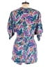 Lulus 100% Rayon Tropical Teal Short Sleeve Blouse Size M - photo 2