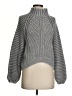 Free People Chevron-herringbone Gray Turtleneck Sweater Size XS - photo 1