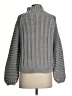 Free People Chevron-herringbone Gray Turtleneck Sweater Size XS - photo 2