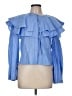 Zara Blue Long Sleeve Blouse Size M - photo 1