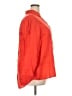 Sigrid Olsen 100% Linen Orange 3/4 Sleeve Button-Down Shirt Size 2X - photo 4