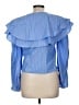 Zara Blue Long Sleeve Blouse Size M - photo 2
