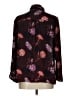 Halogen 100% Polyester Floral Burgundy Long Sleeve Blouse Size L - photo 2