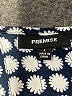 PREMISE 100% Polyester Polka Dots Blue Short Sleeve Blouse Size L - photo 7