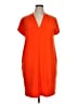 Halogen Solid Orange Casual Dress Size XL - photo 1