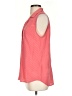 Equipment Polka Dots Red Sleeveless Button-Down Shirt Size S - photo 5