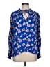Lucky Brand Blue Long Sleeve Blouse Size L - photo 1