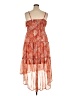 No Boundaries 100% Polyester Paisley Orange Cocktail Dress Size XXL - photo 2