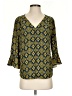 41Hawthorn 100% Polyester Gold 3/4 Sleeve Blouse Size S - photo 1