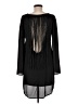 Express 100% Polyester Solid Black Casual Dress Size M - photo 2