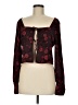 Leith 100% Polyester Burgundy Long Sleeve Blouse Size M - photo 1
