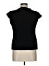 Ann Taylor Houndstooth Black Sleeveless Blouse Size L (petite) - photo 1