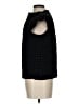Ann Taylor Houndstooth Black Sleeveless Blouse Size L (petite) - photo 5