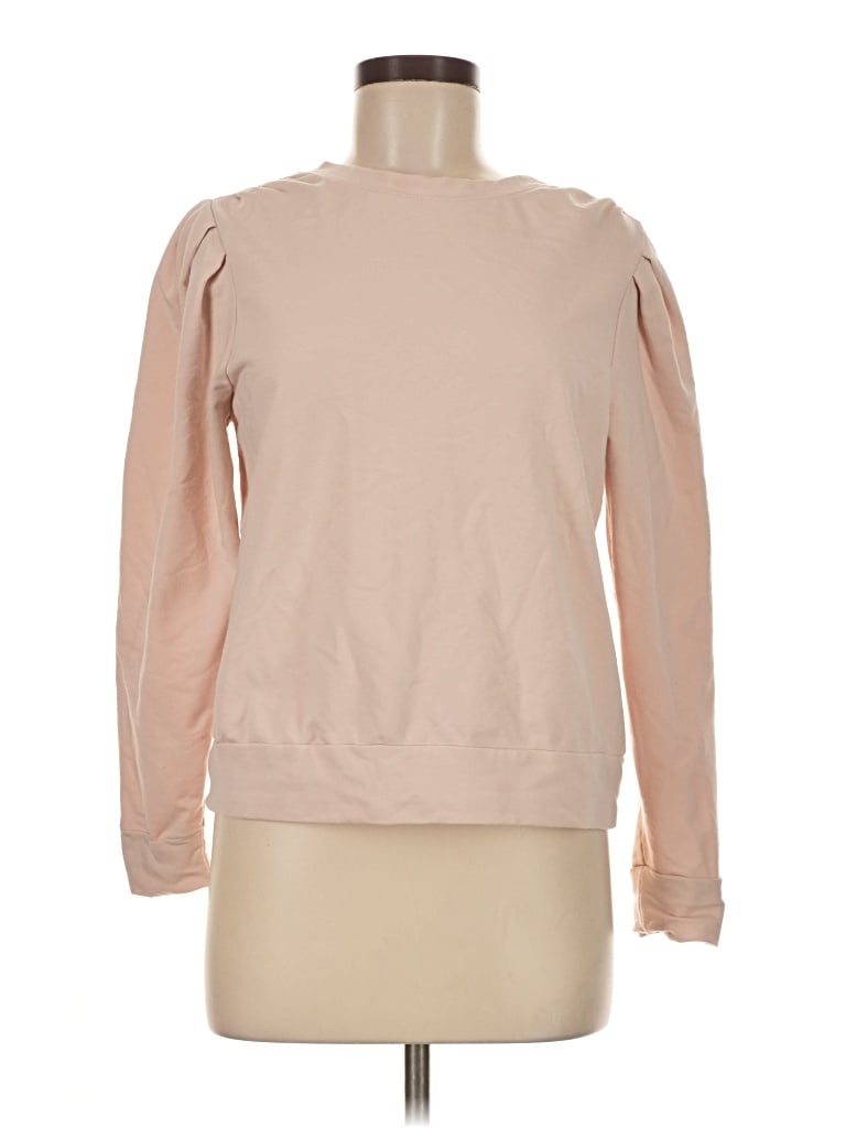 Pre-owned Ann Taylor Long Sleeve T-shirt In Tan