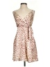 Express 100% Polyester Animal Print Tan Cocktail Dress Size XXS (estimated) - photo 1