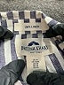 British Khaki 100% Linen Stripes Blue Blazer Size M - photo 6