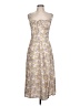 Unbranded 100% Polyester Floral Tan Green Cocktail Dress Size XXL - photo 1