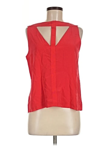 BCBGMAXAZRIA Sleeveless Silk Top (view 1)