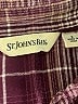 St. John's Bay Plaid Burgundy 3/4 Sleeve Button-Down Shirt Size S - photo 7
