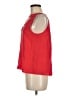 BCBGMAXAZRIA 100% Silk Red Sleeveless Silk Top Size M - photo 5