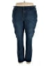 NYDJ 100% Polyester Solid Blue Jeans Size 22 - photo 1