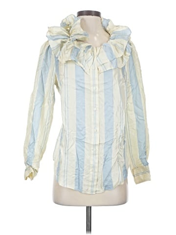 J.Crew Collection Long Sleeve Silk Top (view 1)