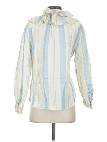 J.Crew Collection Long Sleeve Silk Top (view 2)