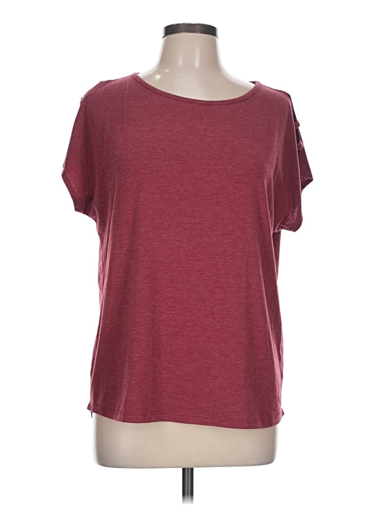 Pre-owned Pink Clover Short Sleeve T-shirt In Burgundy