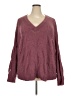 Terra & Sky 100% Acrylic Burgundy Pullover Sweater Size 3X - photo 1