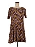 Veronica M. Chevron-herringbone Brown Casual Dress Size M - photo 1