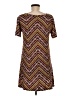 Veronica M. Chevron-herringbone Brown Casual Dress Size M - photo 2