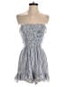 Angie 100% Rayon Stripes Blue Romper Size S - photo 1