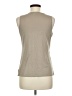 August Silk Solid Tan Sleeveless Blouse Size M - photo 2