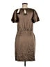 Banana Republic 100% Silk Brown Cocktail Dress Size 8 Petite - photo 2