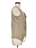 August Silk Solid Tan Sleeveless Blouse Size M - photo 4