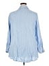 Foxcroft Stripes Blue 3/4 Sleeve Button-Down Shirt Size 18 - photo 2