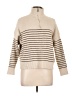Double Zero Stripes Tan Turtleneck Sweater Size L - photo 1