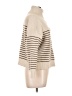Double Zero Stripes Tan Turtleneck Sweater Size L - photo 4