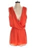 CB 100% Polyester Solid Orange Romper Size S - photo 1