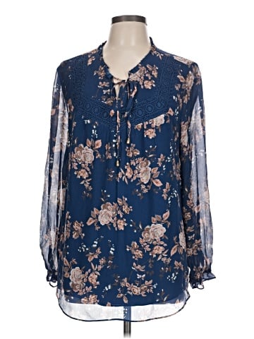 Sundance Long Sleeve Silk Top (view 1)