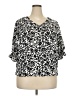 Well Worn 100% Polyester Black Short Sleeve Blouse Size XXL - photo 1