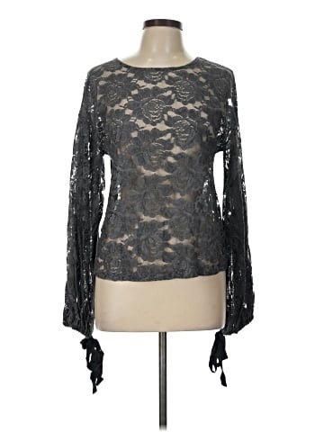 Zara W&B Collection Long Sleeve Blouse (view 1)