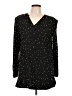 Scala Stars Black Long Sleeve Blouse Size L - photo 1