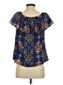 Renee C. 100% Polyester Blue Short Sleeve Blouse Size S - photo 2